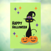 Midden-eeuw Atomic Halloween Cat Raamsticker (Vel 3)