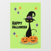 Midden-eeuw Atomic Halloween Cat Raamsticker (Vel)
