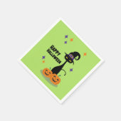 Midden-eeuw Atomic Halloween Cat Servet (Hoek)