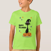 Midden-eeuw Atomic Halloween Cat T-shirt (Voorkant)
