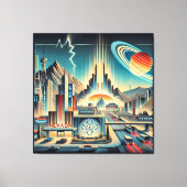 Midden eeuw Atomic Space Age Nevada Art Canvas Afdruk (Voorkant)