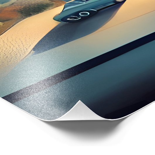 Midden eeuw Atomic Space Age Nevada Art Foto Afdruk (Hoek)