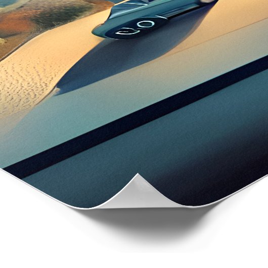 Midden eeuw Atomic Space Age Nevada Art Poster (Hoek)