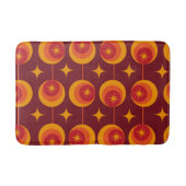 Midden-Eeuw Atomic Starbursts op Retro Circles Badmat (Voorkant)
