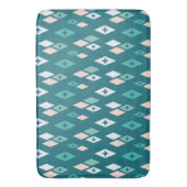 Midden eeuw atoom diamanten turquoise, perzik, lic badmat (Voorkant Verticaal)