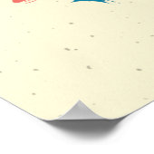 Midden Eeuw Atoom Tijdperk Ster Boemerang Abstract Poster (Hoek)