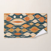 Midden eeuw atoomdruppels oker moderne retro bad handdoek (Handdoek)