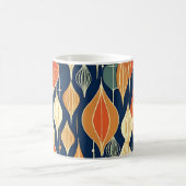 Midden eeuw atoomdruppels oker moderne retro koffiemok (Center)