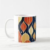 Midden eeuw atoomdruppels oker moderne retro koffiemok (Links)