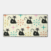 Midden-Eeuw Atoomkat met Starbursts Bureaumat (Voorkant)