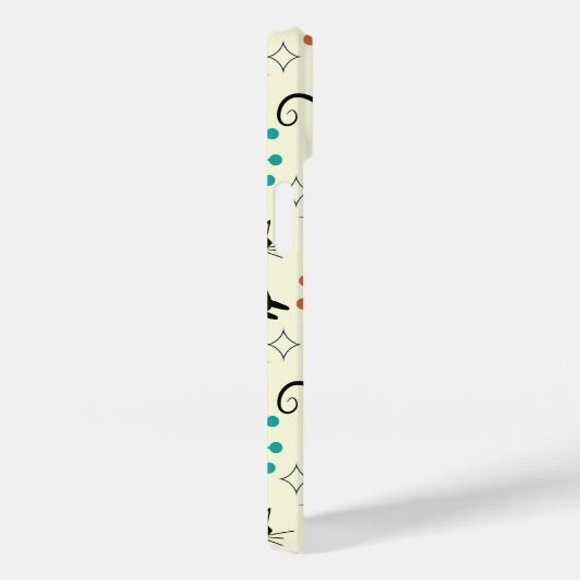 Midden-Eeuw Atoomkatten met Retro Starbursts Case-Mate iPhone Case (Achterkant / Rechts)