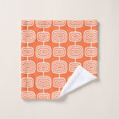 Midden-Eeuw Atoomringen Abstract Patroon Bad Handdoek (Wasdoekje)