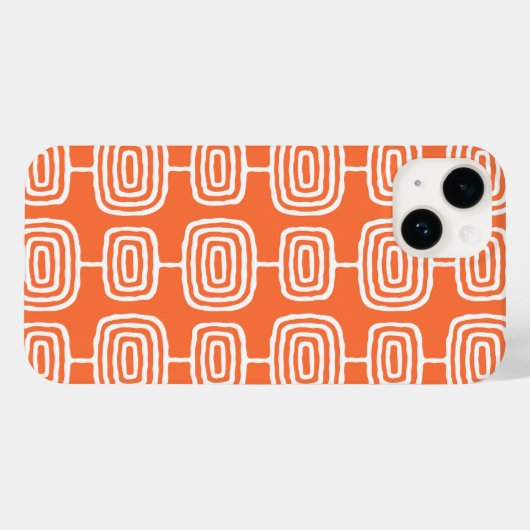 Midden-Eeuw Atoomringen Abstract Patroon Case-Mate iPhone Case (Achterkant (horizontaal))