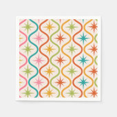 Midden-eeuw atoomstarbursts op Ogee-vormen Servet (Voorkant)