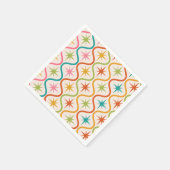 Midden-eeuw atoomstarbursts op Ogee-vormen Servet (Hoek)