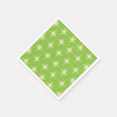 Midden-Eeuw Atoomsterren op Lime Green Pattern Servet (Hoek)