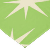 Midden-Eeuw Atoomsterren Patroon op Groen Tafelkleed (Gekanteld)