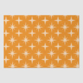 Midden-Eeuw Atoomsterren Patroon op Sinaasappel Tissuepapier (Voorkant)