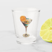 Midden-eeuw atoomtijdperk futuristische Martini Shot Glas (Voorkant)