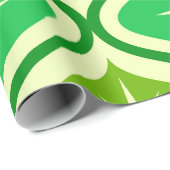 Midden-eeuw atoomuitbarstingen op groene ogeen cadeaupapier (Rol Hoek)