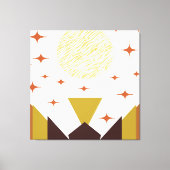 Midden eeuw bergachtig landschap canvas afdruk (Voorkant)