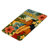 Midden eeuw bezoek Hawaii toerisme kunst Magneet (Linkerzijde)