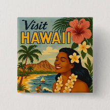 Midden eeuw bezoek Hawaii toerisme kunst