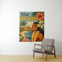 Midden eeuw bezoek Hawaii toerisme kunst