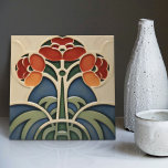 Midden-eeuw Bloemsymmetrie Arts Crafts Movement Tegeltje<br><div class="desc">Deze exquise middeleeuwse keramische tegel is een liefdevolle eerbetoon aan de aloude Arts and Crafts beweging. Het is vakkundig vervaardigd in onze werkplaats in Barcelona en heeft abstracte symmetrische vormen en imiteert de fascinerende allure van middeleeuwse tegels voor faux relief. De symmetrische design weerspiegelen een harmonieuze balans, de ideale uiting...</div>