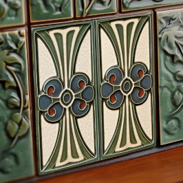 Midden-eeuw Bloemsymmetrie Arts Crafts Movement Tegeltje