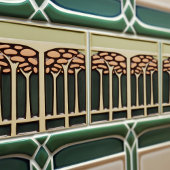 Midden-eeuw Bloemsymmetrie Arts Crafts Movement Tegeltje