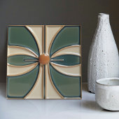 Midden-eeuw Bloemsymmetrie Arts Crafts Movement Tegeltje