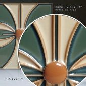 Midden-eeuw Bloemsymmetrie Arts Crafts Movement Tegeltje