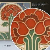 Midden-eeuw Bloemsymmetrie Arts Crafts Movement Tegeltje