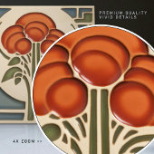 Midden-eeuw Bloemsymmetrie Arts Crafts Movement Tegeltje