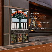 Midden-eeuw Bloemsymmetrie Arts Crafts Movement Tegeltje