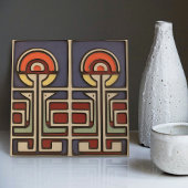 Midden-eeuw Bloemsymmetrie Arts Crafts Movement Tegeltje