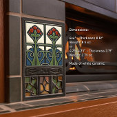 Midden-eeuw Bloemsymmetrie Arts Crafts Movement Tegeltje