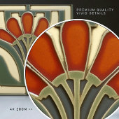 Midden-eeuw Bloemsymmetrie Arts Crafts Movement Tegeltje