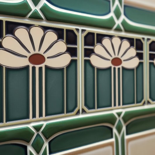 Midden-eeuw Bloemsymmetrie Arts Crafts Movement Tegeltje