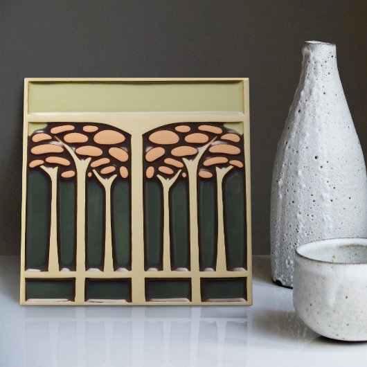 Midden-eeuw Bloemsymmetrie Arts Crafts Movement Tegeltje