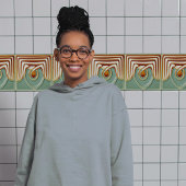 Midden-eeuw Bloemsymmetrie Arts Crafts Movement Tegeltje