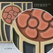 Midden-eeuw Bloemsymmetrie Arts Crafts Movement Tegeltje