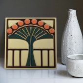 Midden-eeuw Bloemsymmetrie Arts Crafts Movement Tegeltje