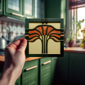 Midden-eeuw Bloemsymmetrie Arts Crafts Movement Tegeltje