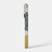 Midden eeuw botanisch blad – Boho aarde iPhone Hoesje (Linkerkant)