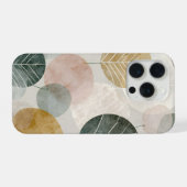 Midden eeuw botanisch blad – Boho aarde iPhone Hoesje (Achterkant horizontaal)