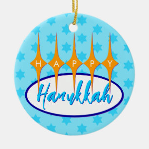 Midden eeuw Chanoeka/Kerstmis Keramisch Ornament
