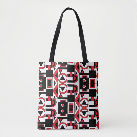 Midden Eeuw Contemporary Abstract Geometrisch Tote Bag (Voorkant)