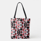 Midden Eeuw Contemporary Abstract Geometrisch Tote Bag (Achterkant)